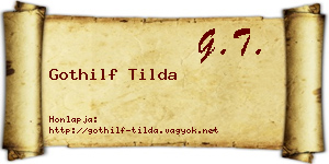 Gothilf Tilda névjegykártya